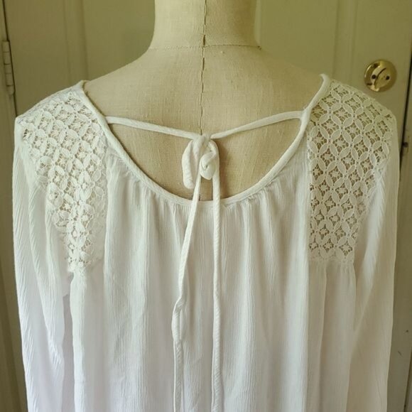 Tunic Blouse Boho Peasant Shirt Top Simply Emma BELL SLEEVE Women's WOMAN'S XL - Picture 8 of 13